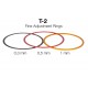 T-2 Fine-Adjustment rings (0,3 / 0,5 / 1 mm) - Aluminium